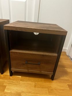 Mango Wood Nightstands (Set of 2) – Rustic Industrial