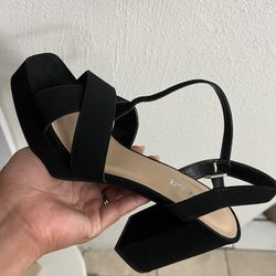 Black Block Heels