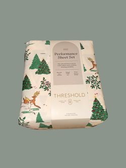 BRAND NEW Threshold performance sheet set KING (holiday)