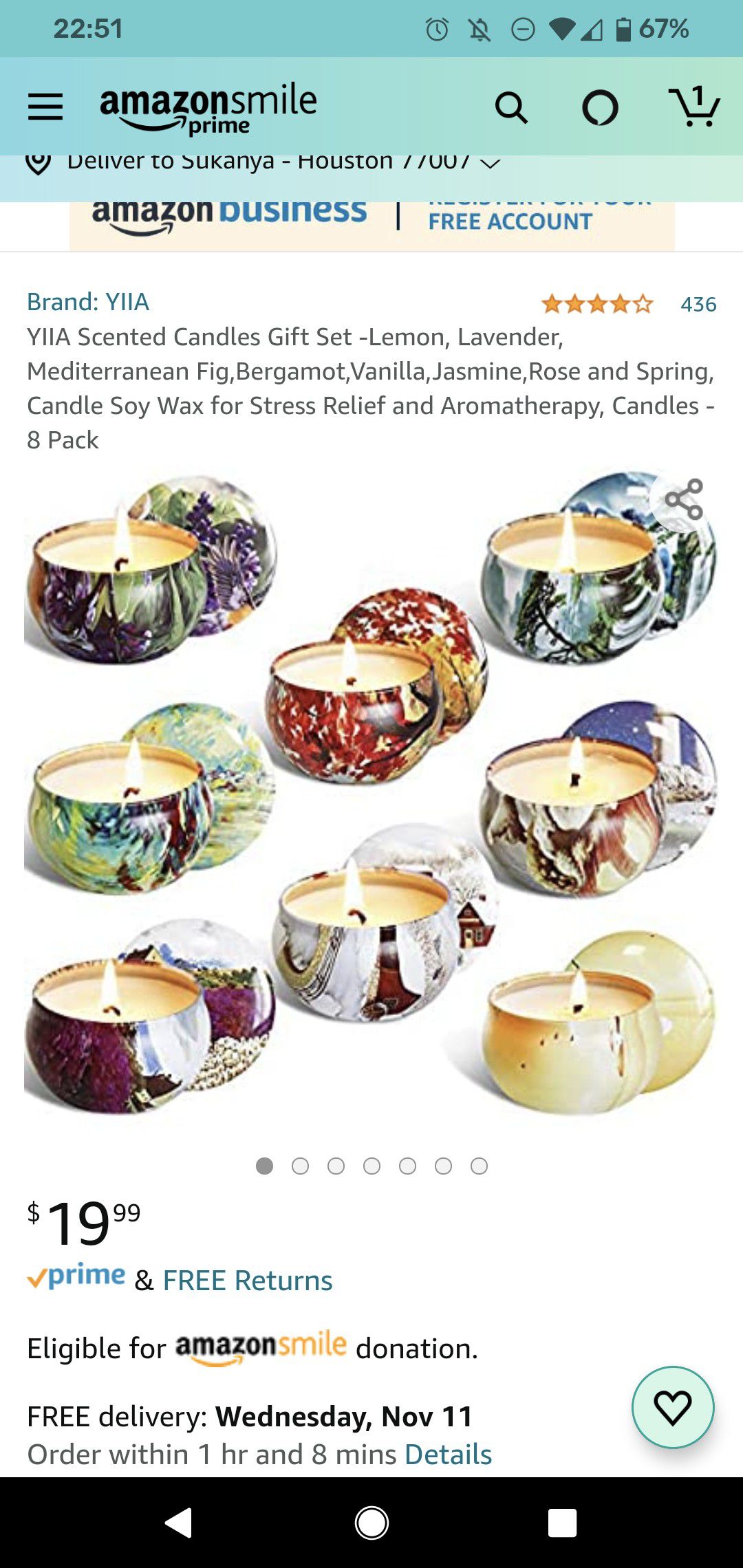 Scented candles 8pk never used