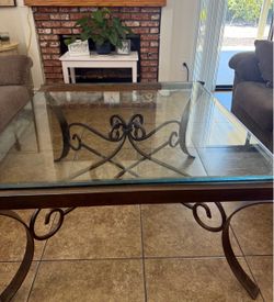 Beautiful Glass and iron center table