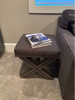 Grey Fabric Bench/Table