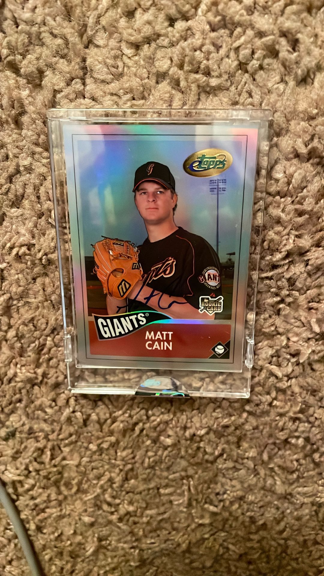 E- Topps Matt Cain Ltd Ed Auto Number 85 Card