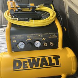 Brand NEW - Dewalt 4.5gal Air Compressor w/25’ft Hose & 18gauge Nailer
