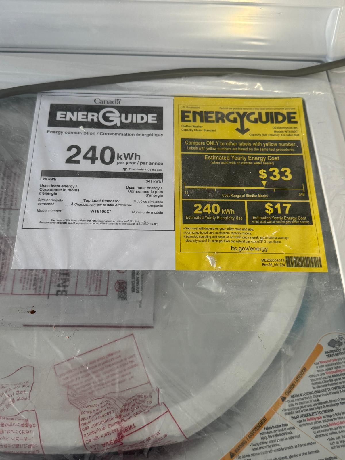 LG Washer, White