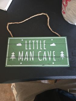 Little Man Cave Wood Sign