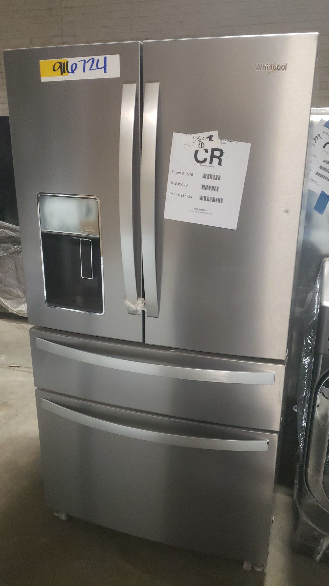 New Whirlpool Refrigerator 4 Doors
