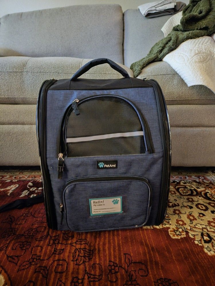 Pet Ami Backpack Carrier Navy Color