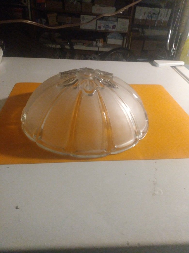 Vintage Frosted Glass Lamp Shade 