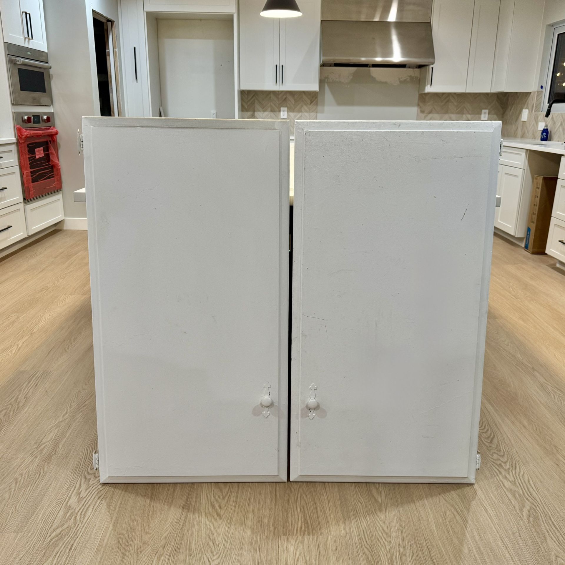 White Cabinet Doors – 23.5” x 44.5” (Pair)