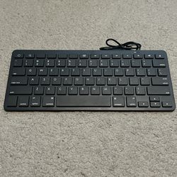 Black Mini Wired Apple Keyboard For Iphone and Ipad