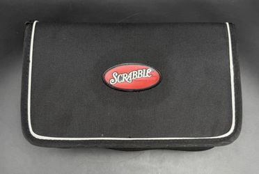 Scrabble Travel Edition Folio Zipper Case Mini Snap Tiles Game Complete 2001 New