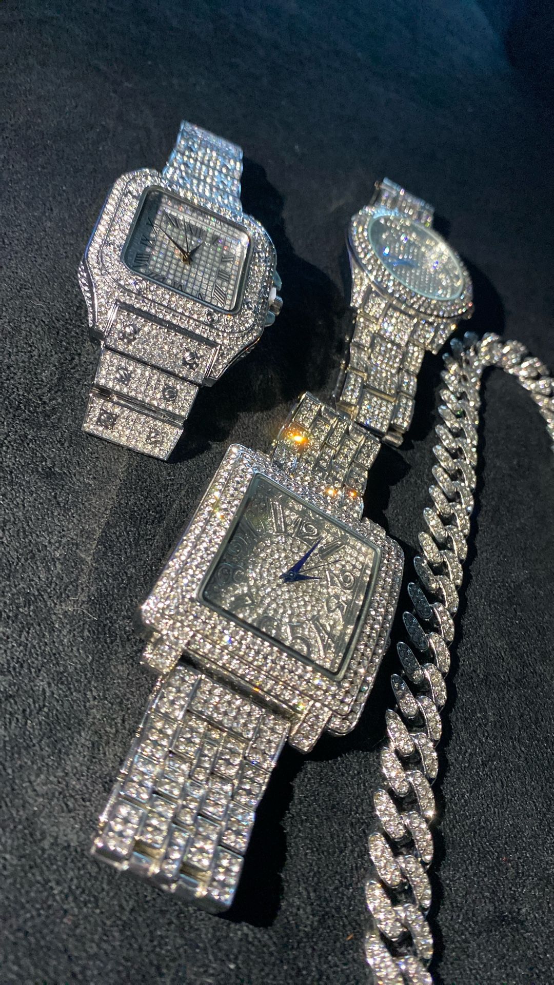 Lab Set Of Four Pieces Three Watch And One 18” Short Chain