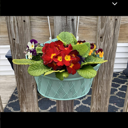 Hanging Flower Pots with hooks/ hang or ground home decor indoor / outdoor