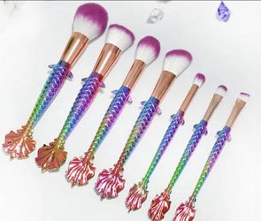7pcs colorful makeup brush set