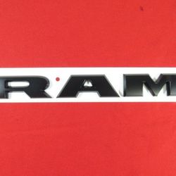 New Dodge RAM Emblem 11'' Inch Long Black Logo OEM Mopar Letters   