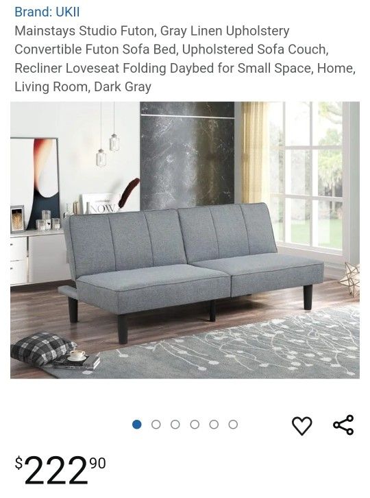 *Brand New*
*Same Day Delivery Available!*
Mainstay Grey Futon