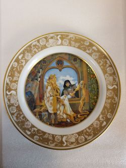 Franklin Porcelain Plate RAPUNZEL Grimm’s Fairy Tales Limited Edition 1978 Vtg