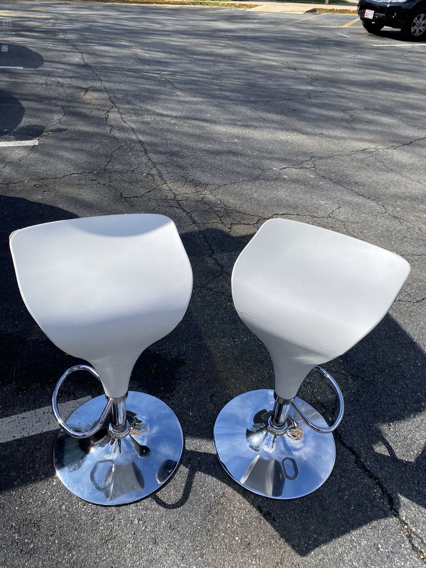 Two bar stools .