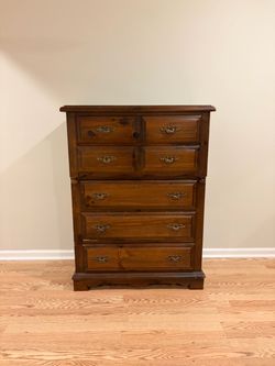 Solid Wood 7-Drawer Dresser – Vintage Pine, Pickup Today