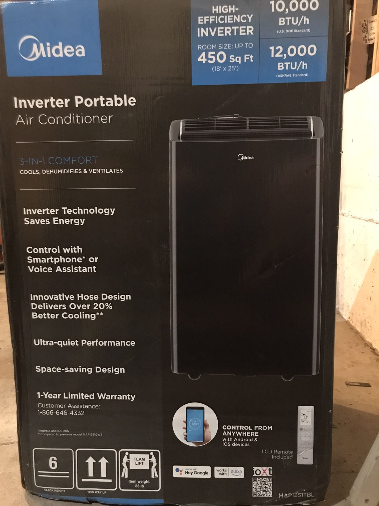Midea DUO Smart Portable Air Conditioner Model MAP12S1TBL for Sale in
