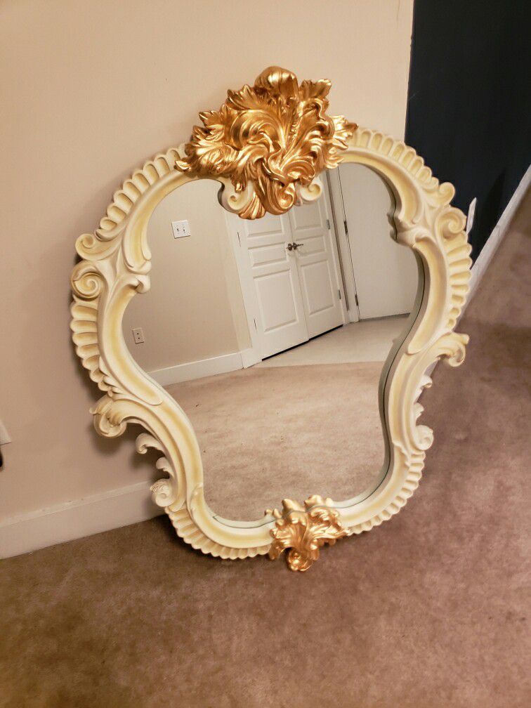 Large Antique Wall Mounted Mirror