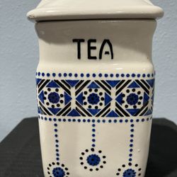 Vintage Czechoslovakian Ceramic Tea Canister