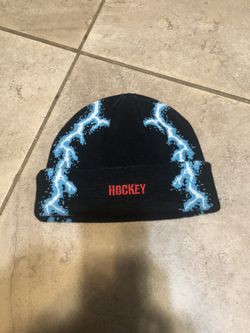世界的に Hockey Lightning Beanie - Blue ニットキャップ/ビーニー