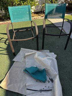 Metal Chairs With Fabric For Seat Replacement
