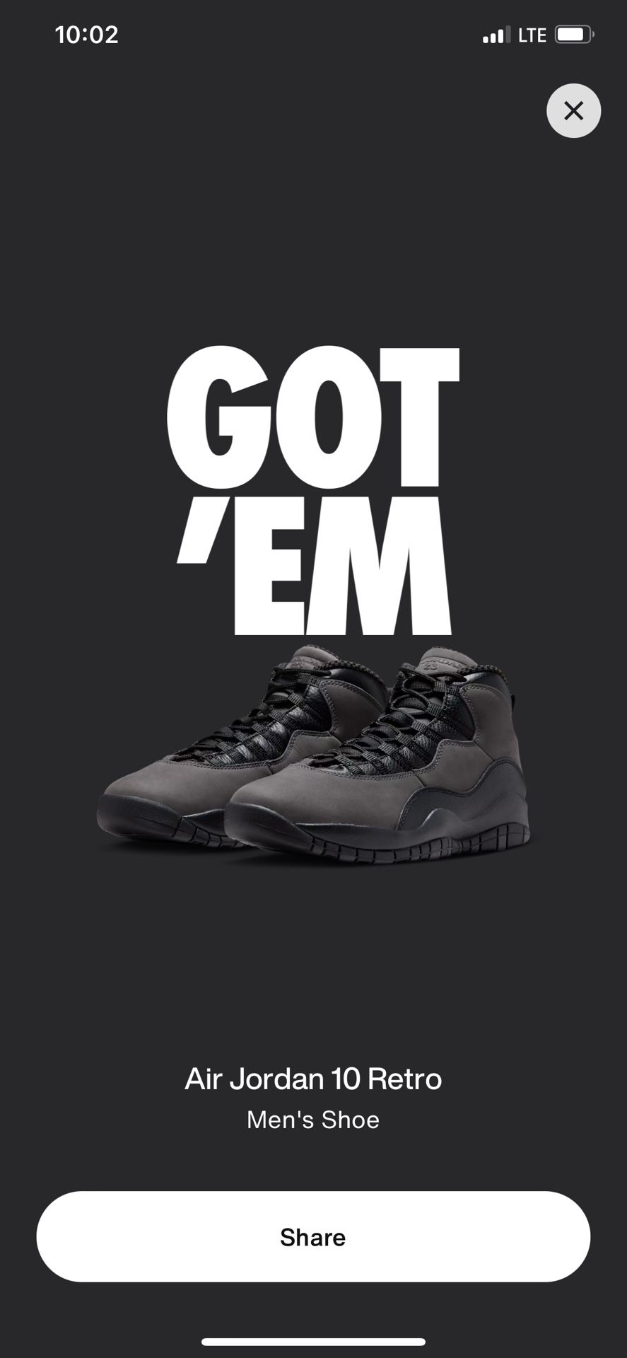 Jordan 10 Retro Shadow