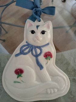 Lenox Poppies On Blue Barnyard Collection Kitten Cookie Press 😺