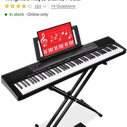 88 Key Piano W/semi Weighted Keys, Stand, Pedal