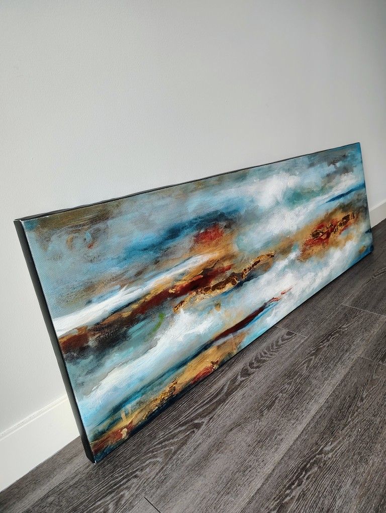 60" x 20" Framed art wall