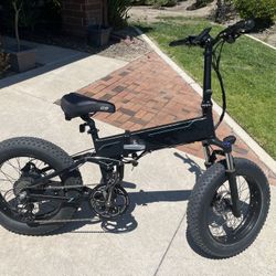 Rattan Fat Tire Folding E-Bike