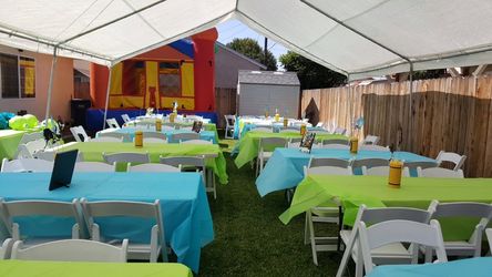 Canopy/Tent, Tables, Chairs