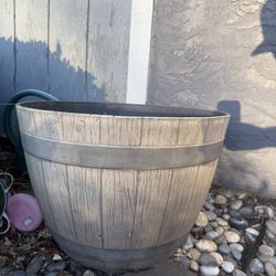 Wine Barrel Plant Pot