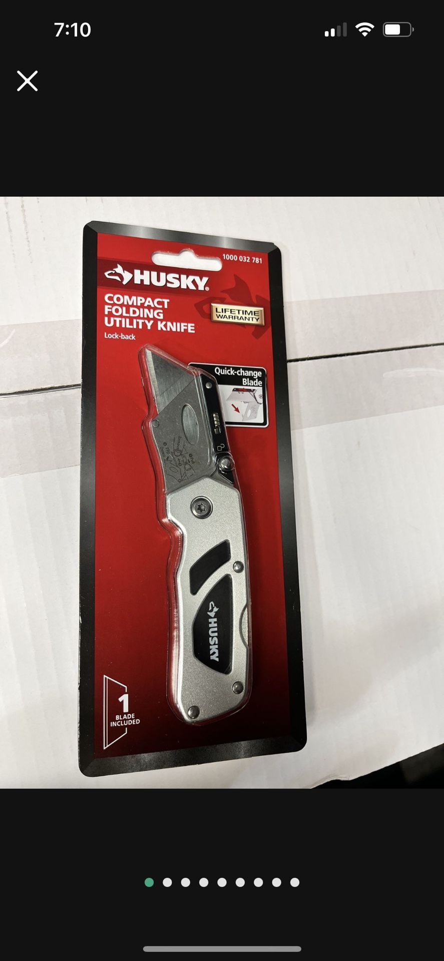 Husky Compact Folding LockBack Utility Knives 4 each for Sale in Las