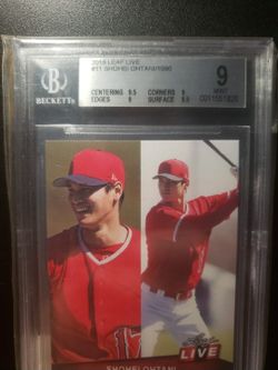 Shohei Ohtani Rookie #1/1090 Mint 9 2018 Leaf Live Beckett Grade 9 Los Angeles Angels Dodgers 