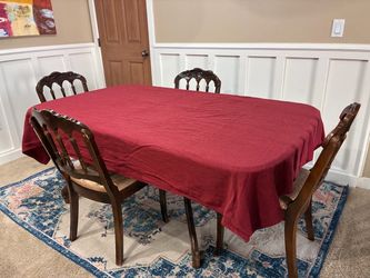 Wood dining table with 4 chairs