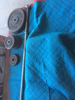 100lbs plus straight bar