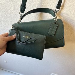 Coach Tully top handle bag NWOT With Matching Wallet 