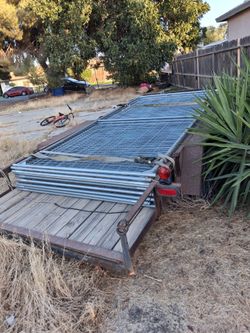 Fence panels and stands / with trailer