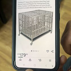 Cage with wheels for large dogs