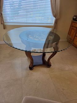 Glass foyer or dining table