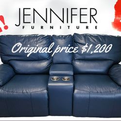 Jennifer Furniture Electric Recline Leather Loves