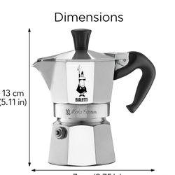 Bialleti Iconic Moka Pot Italian Coffee & Stovetop Espresso Maker