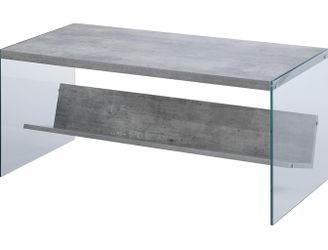 Coffee Table 40" - Modern Living Room Table with Storage Shelf