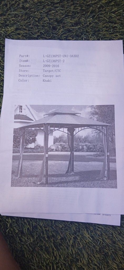 10x10 replacement canopy $40
