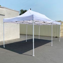 $185 (New) Heavy duty 10x20 ft ez pop up canopy outdoor party tent instant shades w/ carry bag