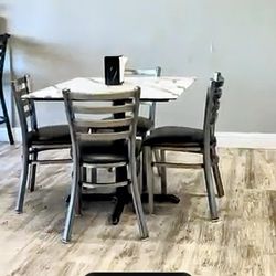 6 Marble Tables With 20 Chairs 